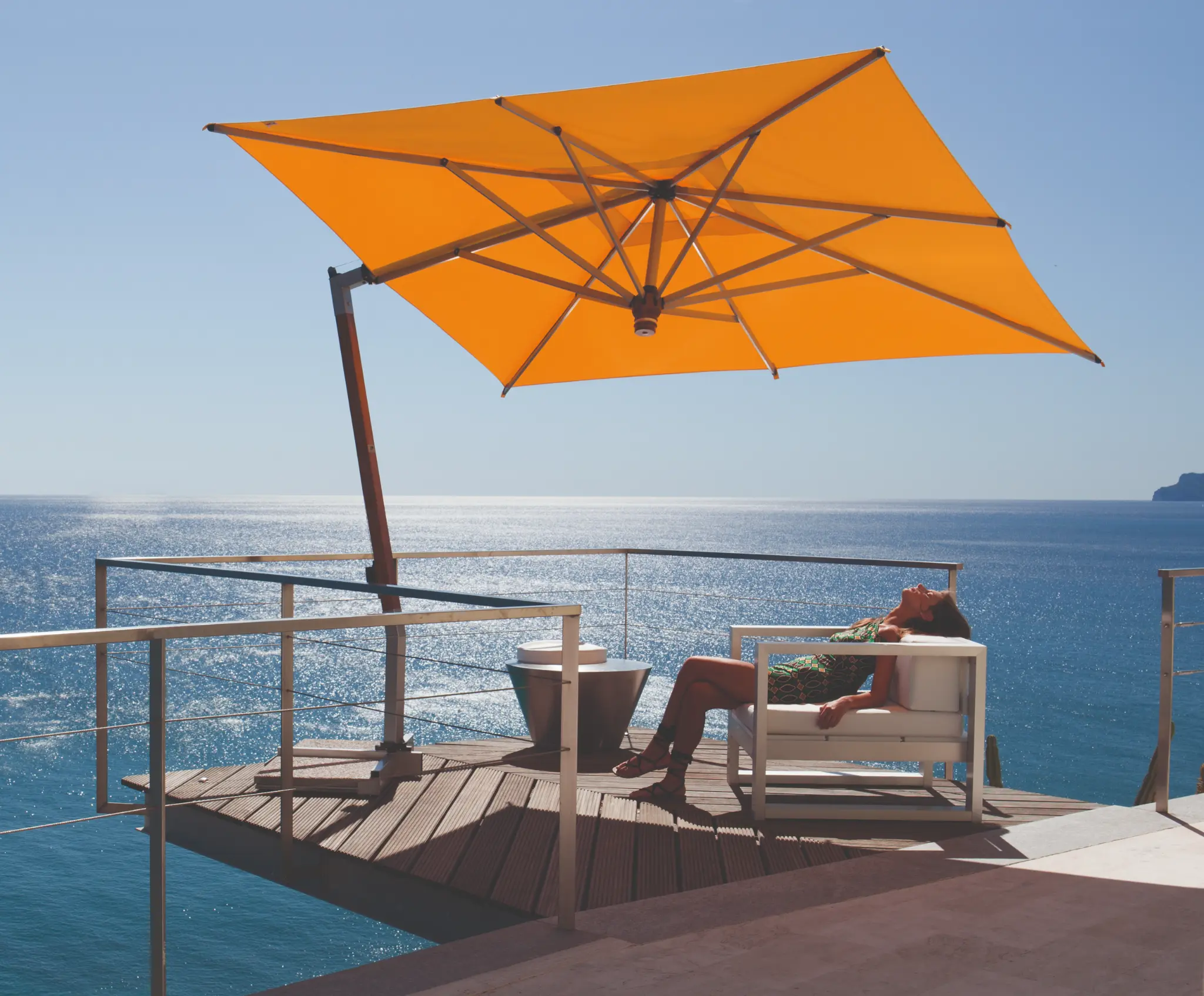 Ischia Cantilever Umbrella commercial shade — CSC Shade Canada