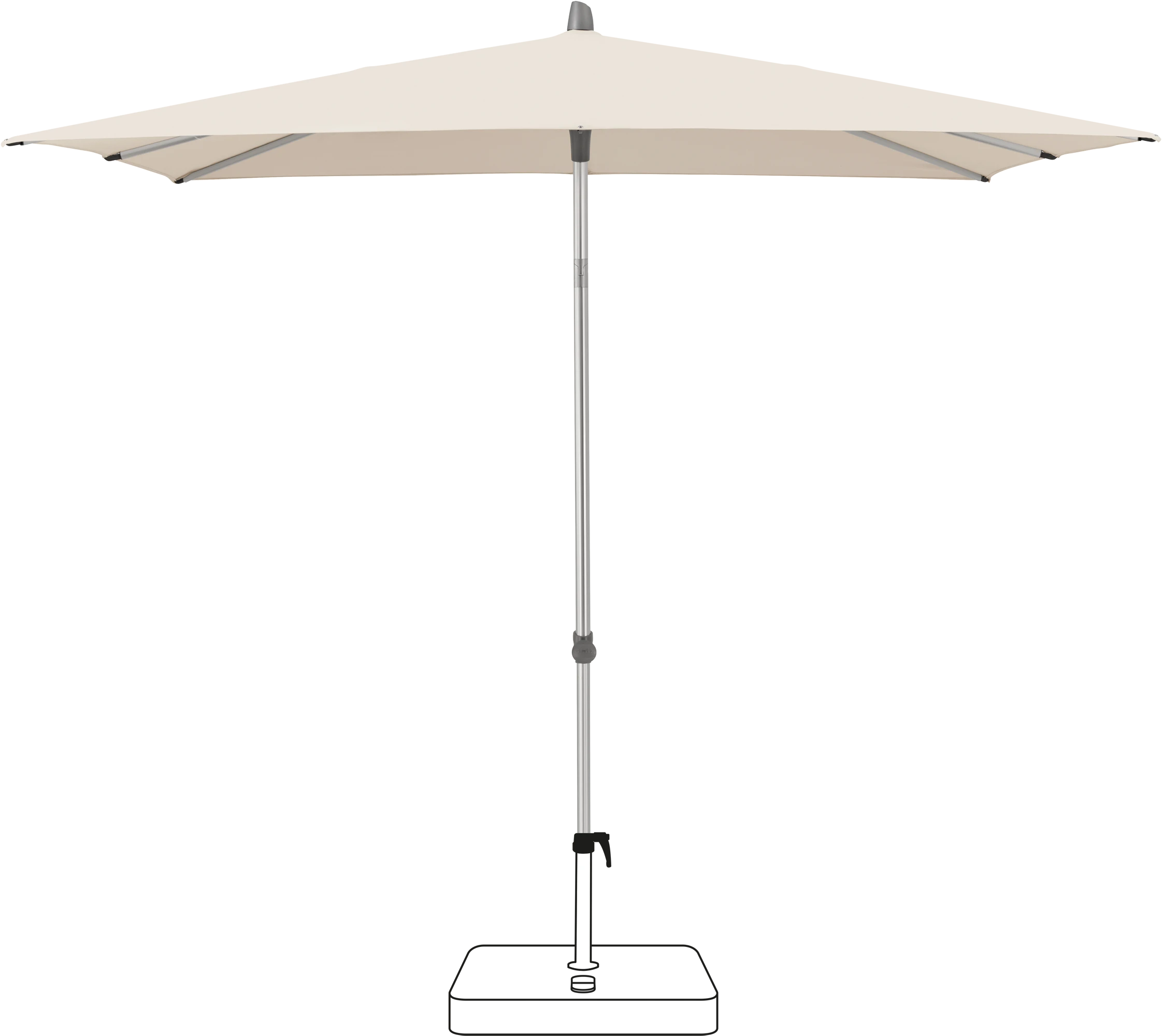 Glatz Alu Smart commercial center pole parasol