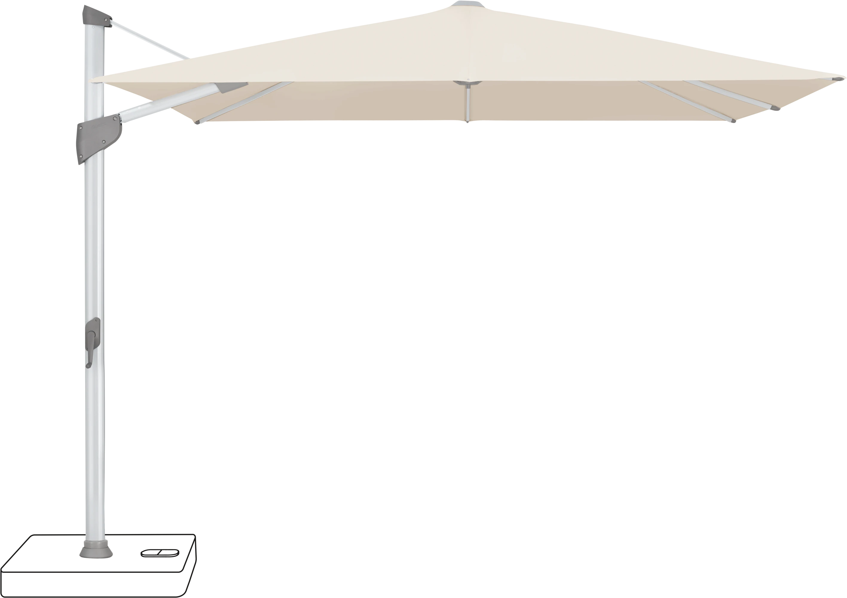 Glatz Fortano wind-resistant commercial parasol